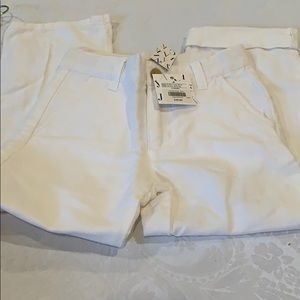 Boys white linen pant